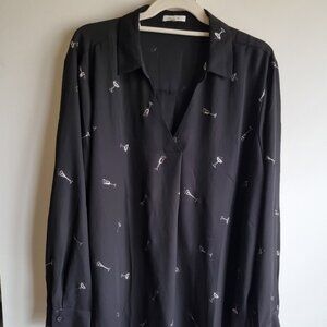 Atwood Champagne Print Blouse